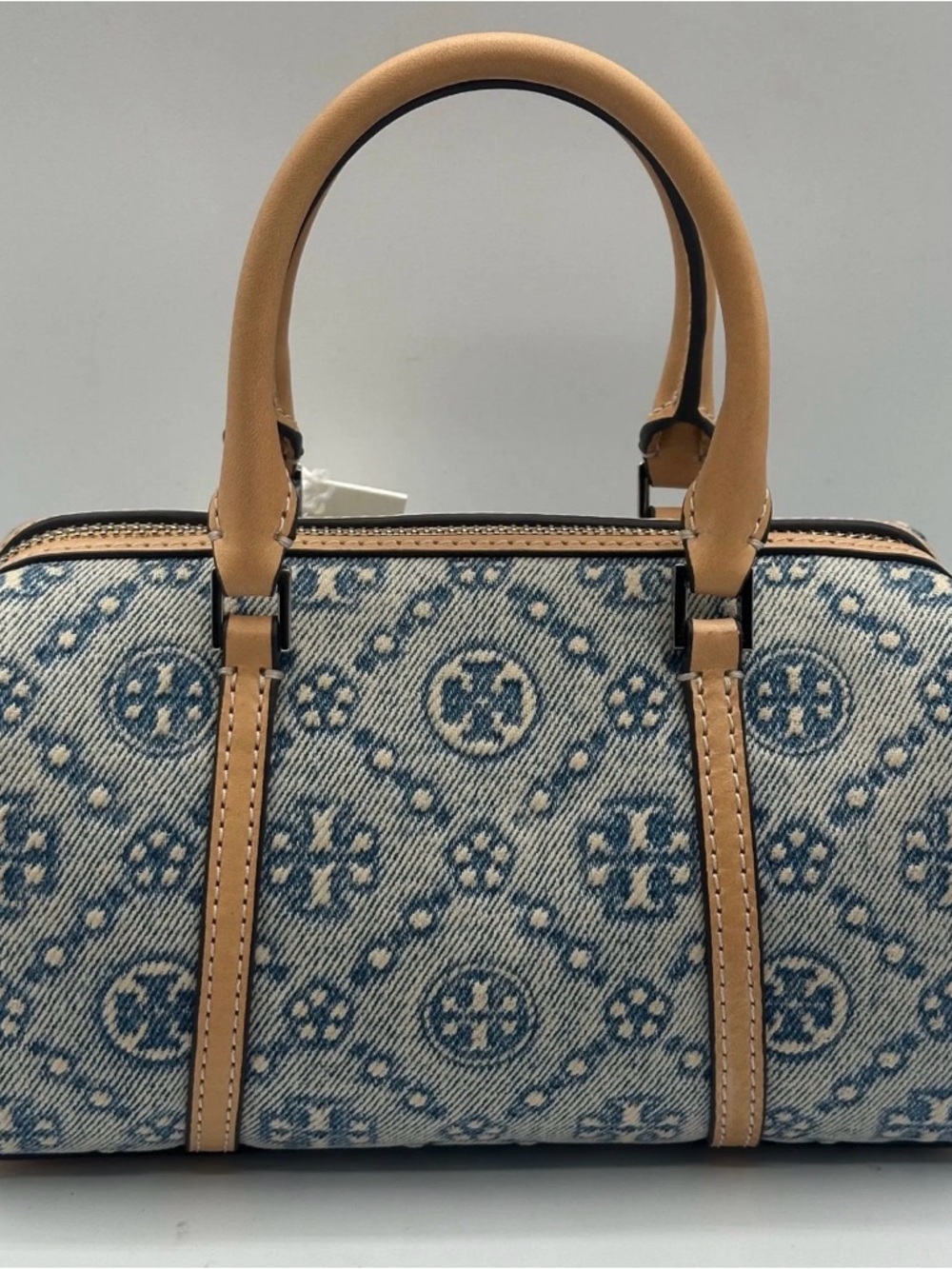 Tory Burch Denim mini T Monogram tote bag NWT & Crossbody Strap